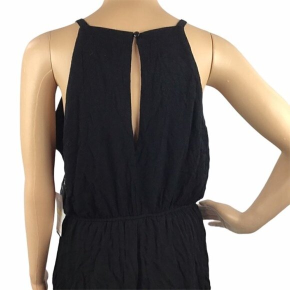 As U Wish Romper Black Keyhole Tie Waist - Picture 5 of 9
